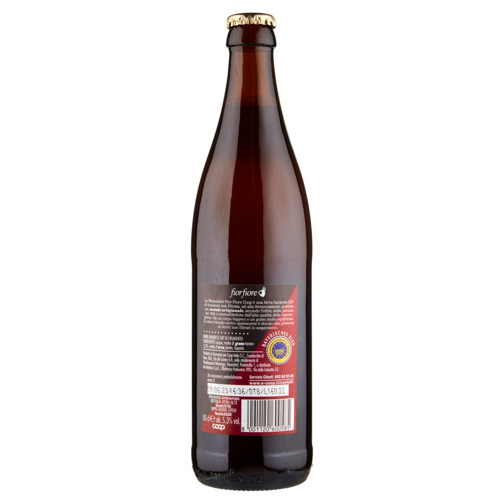 BIRRA WEISS IGP FIOR FIORE COOP 5,3 GRADI BOTTIGLIA ML 500 - 1