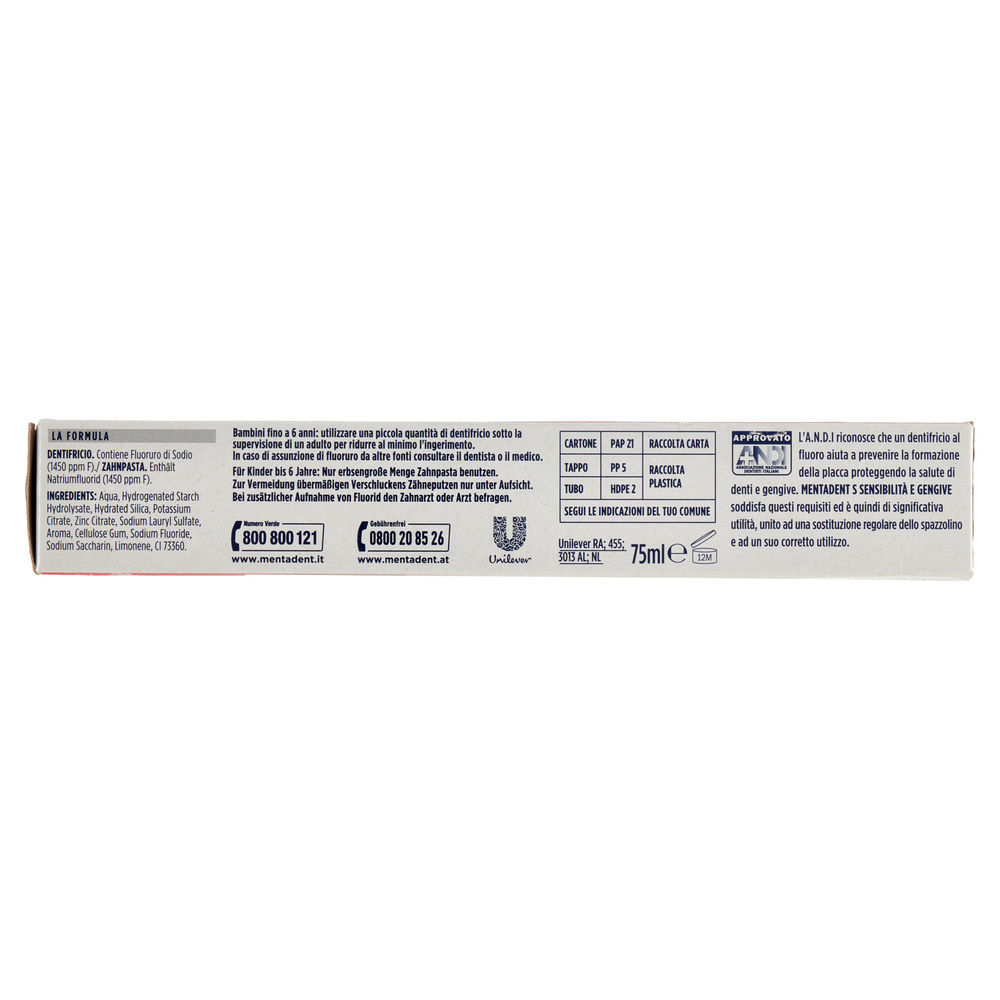 DENTIFRICIO MENTADENT SENSITIVE ML75 - 7