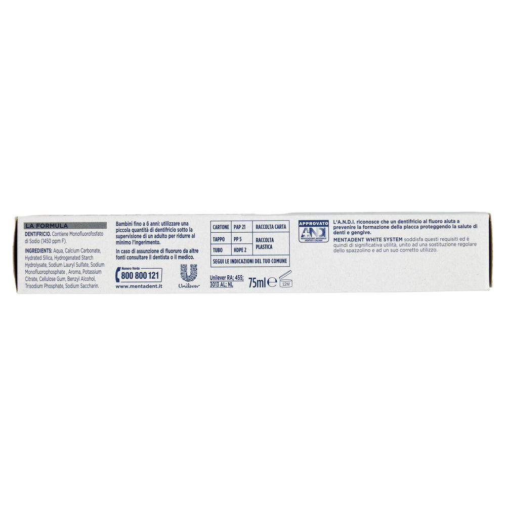 DENTIFRICIO MENTADENT WHITE SYSTEM ML75 - 6