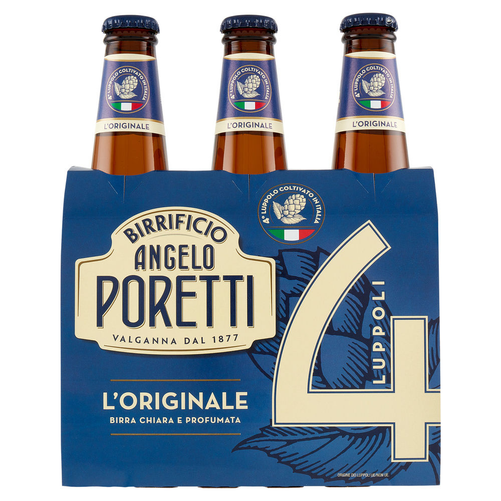 BIRRA BIRRIFICIO ANGELO PORETTI 4 LUPPOLI ITALIANO 5 GRADI BTG CLUSTER ML330X3 - 0