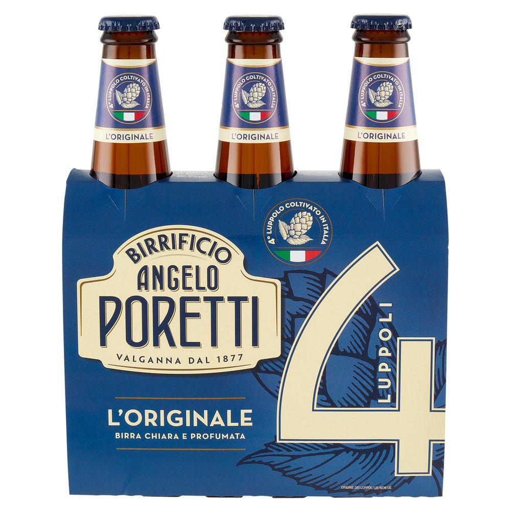 BIRRA BIRRIFICIO ANGELO PORETTI 4 LUPPOLI ITALIANO 5 GRADI BTG CLUSTER ML330X3 - 4
