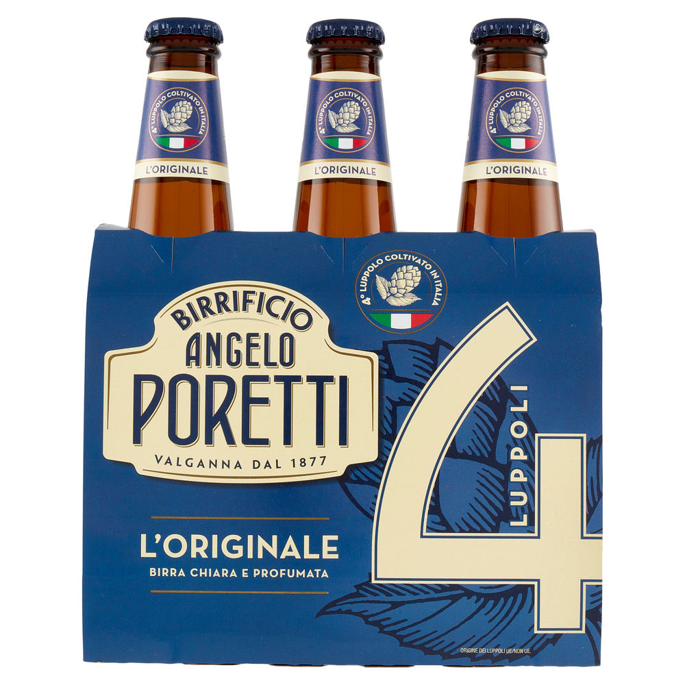 BIRRA BIRRIFICIO ANGELO PORETTI 4 LUPPOLI ITALIANO 5 GRADI BTG CLUSTER ML330X3 - 2