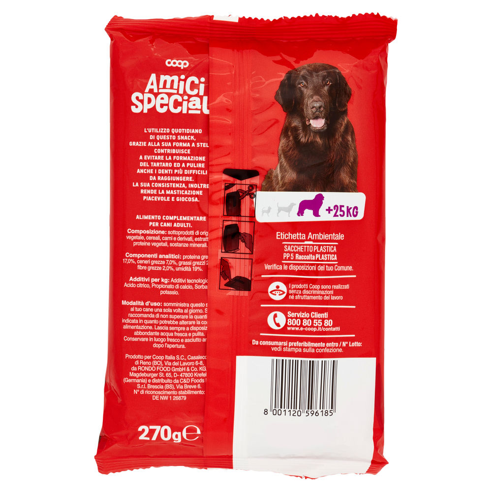 SNACK PER CANI DENTAL AMICI SPECIALI COOP PZ 7 TG. MAXI G 270 - 1