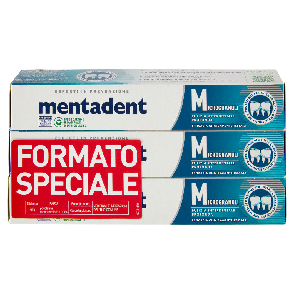 DENTIFRICIO MENTADENT MICROGRANULI ML75 X 3 - 2