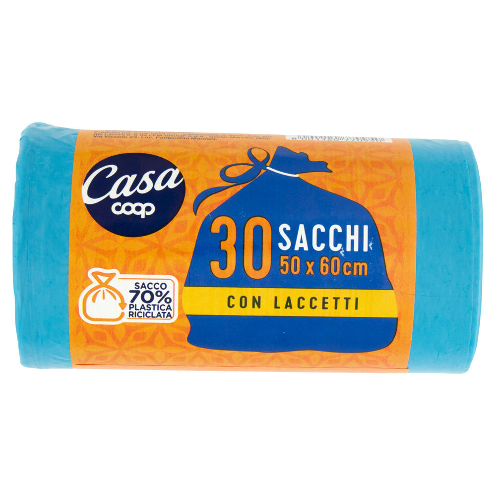 SACCHI NETTEZZA AZZURRI COOP CASA 50X60 CON LACCETTI PZ.30 - 6