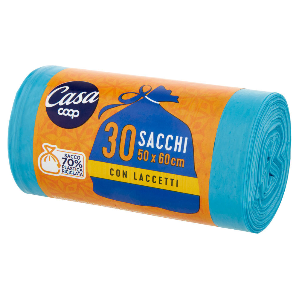 SACCHI NETTEZZA AZZURRI COOP CASA 50X60 CON LACCETTI PZ.30 - 5