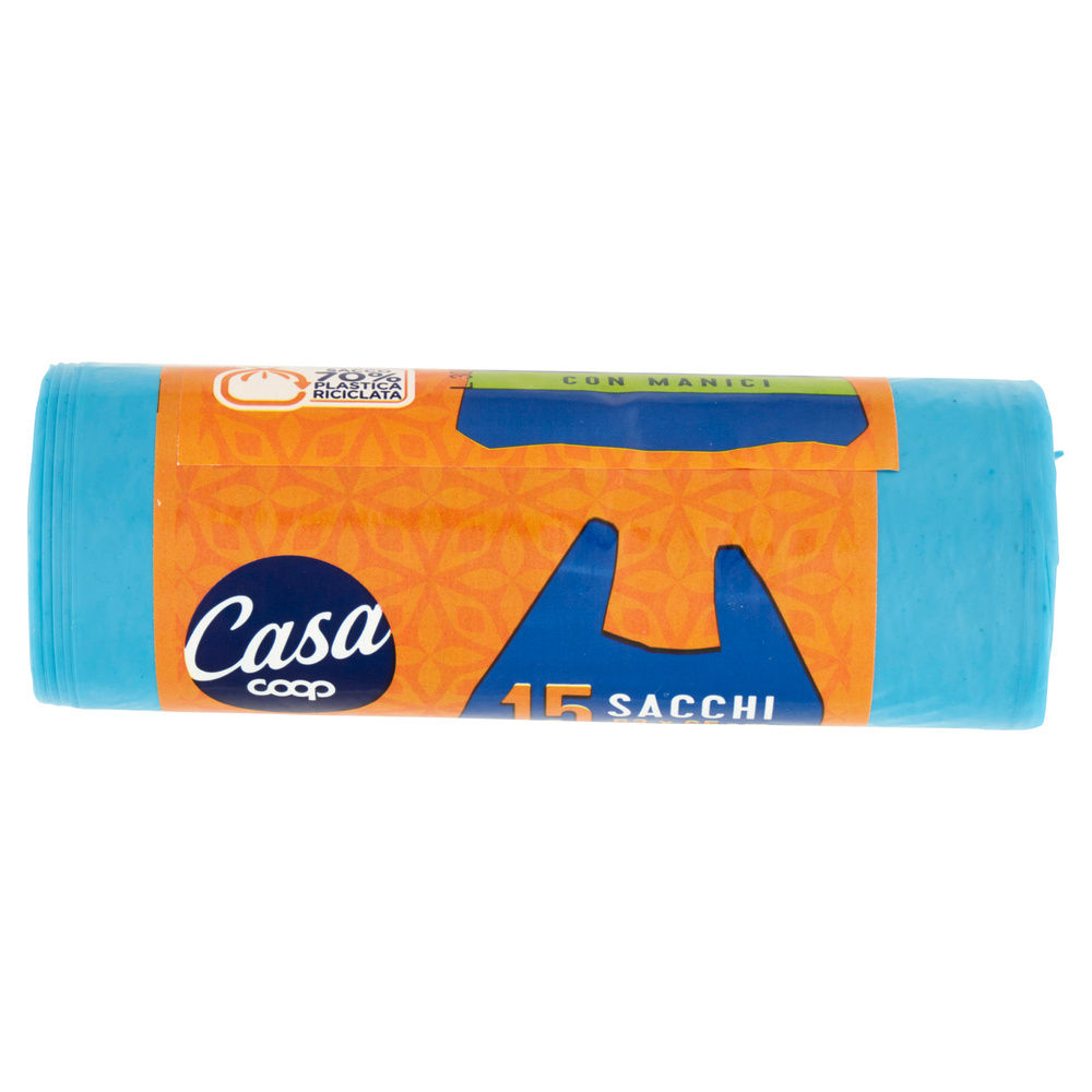 SACCHI NETTEZZA AZZURRI COOP CASA 53X65 CON MANICI PZ.15 - 7