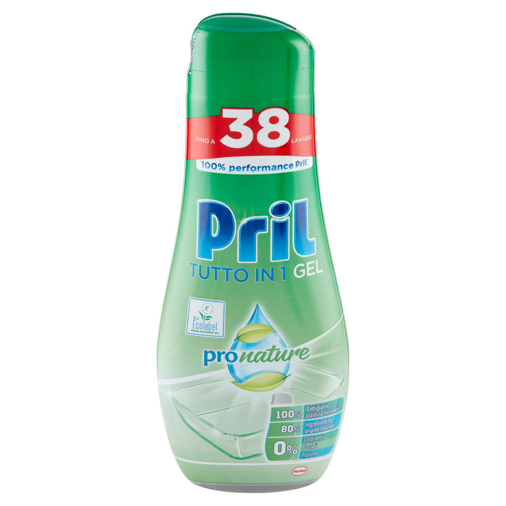 DETERSIVO LAVASTOVIGLIE PRIL GEL ALL IN ONE GREEN 38LAV ML 608 - 5