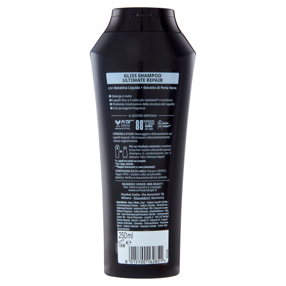 SHAMPOO SCHWARZKOPF GLISS RIPARAZIONE SUPREMA ML 250 - 1