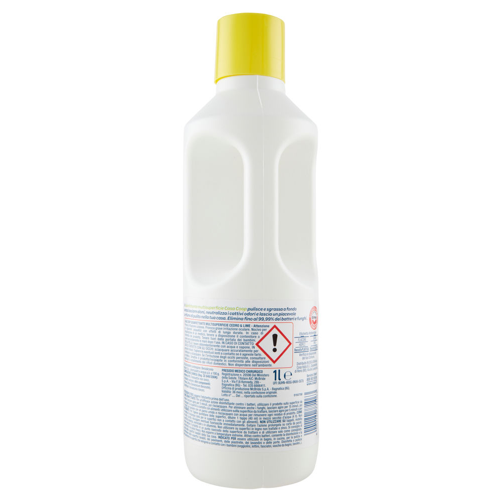 DISINFETTANTE MULTIUSPERFICIE PMC COOP CASA CEDRO E LIME L 1 - 1