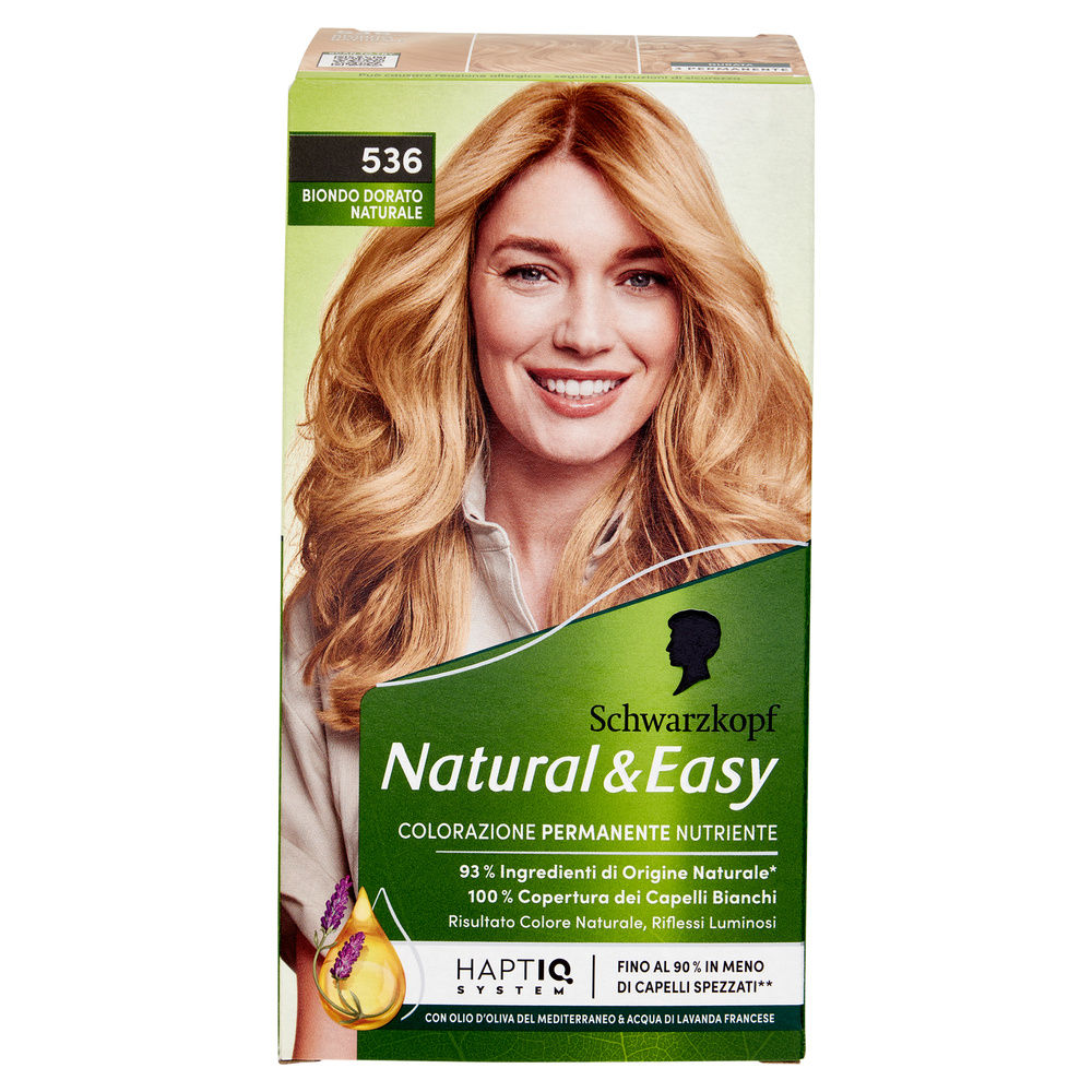 COLORAZIONE SCHWARZKOPF NATURAL & EASY 536 BIONDO DORATO NATURALE PZ 1 - 3