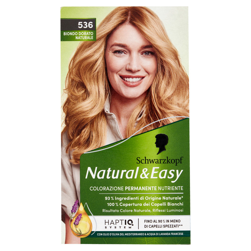 COLORAZIONE SCHWARZKOPF NATURAL & EASY 536 BIONDO DORATO NATURALE PZ 1 - 5