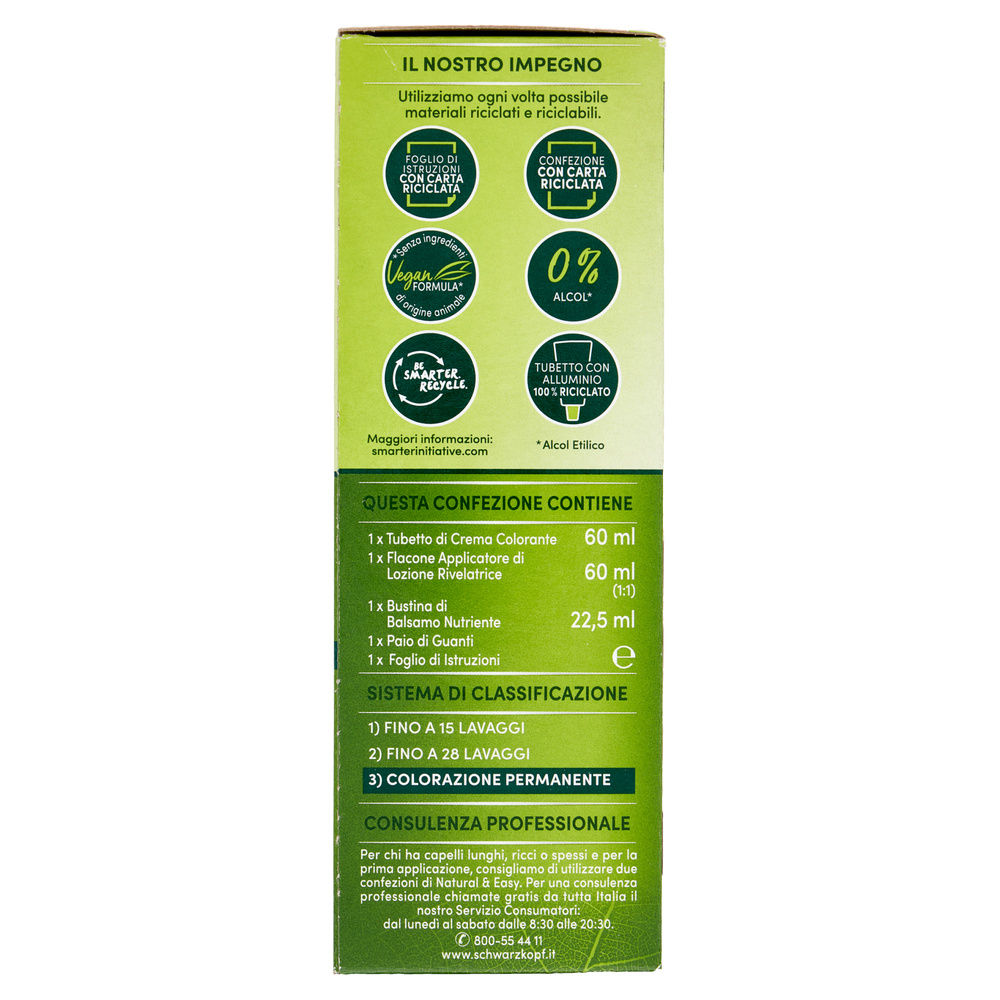 COLORAZIONE SCHWARZKOPF NATURAL & EASY 536 BIONDO DORATO NATURALE PZ 1 - 7