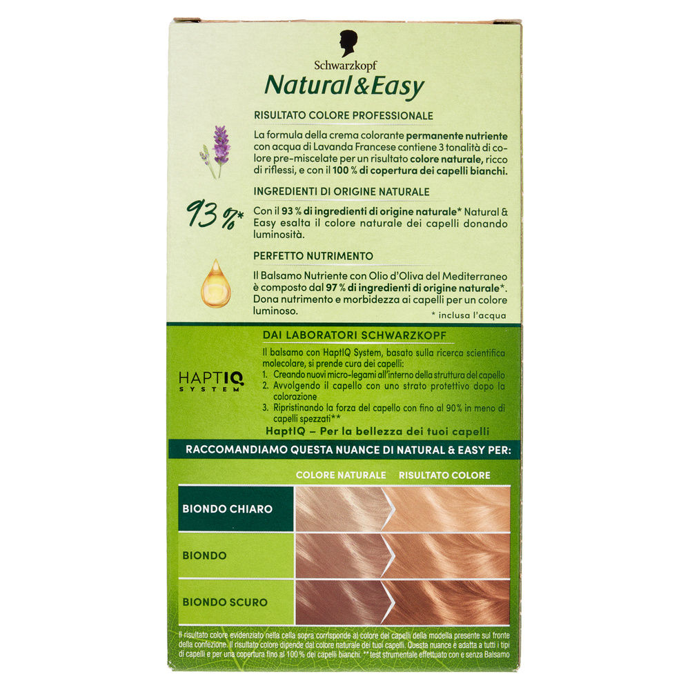 COLORAZIONE SCHWARZKOPF NATURAL & EASY 536 BIONDO DORATO NATURALE PZ 1 - 1
