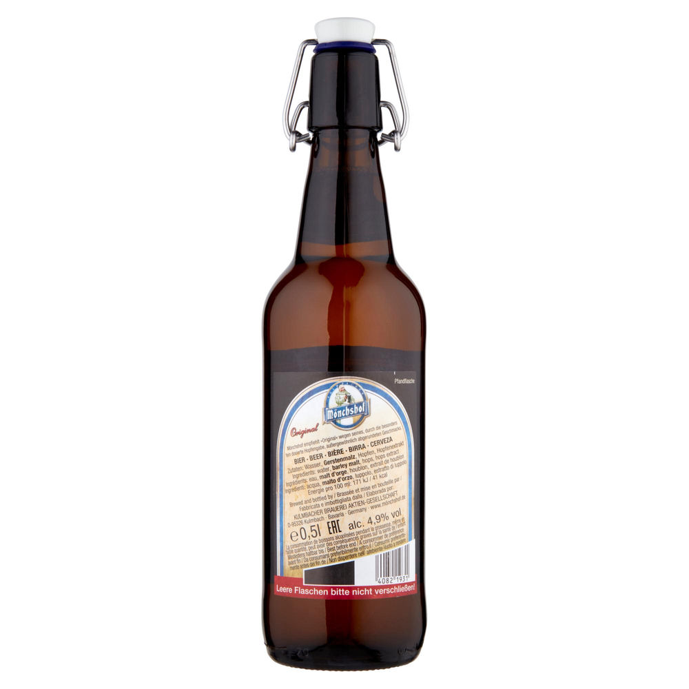 BIRRA MONCHSHOF ORIGINAL PILS 4,9 GRADI BOTTIGLIA ML 500 - 1