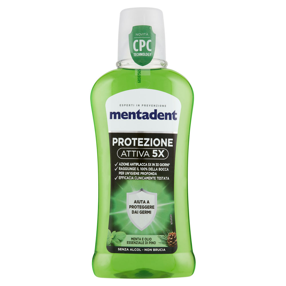 COLLUTORIO MENTADENT PROTEZIONE ATTIVA 5X CPC TECHNOLOGY ML400 - 0
