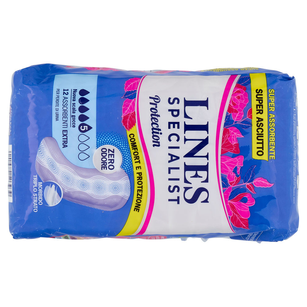 ASSORBENTI PER INCONTINENZA LINES SPECIALIST PROTECTION EXTRA PZ.10+2GRATIS - 1