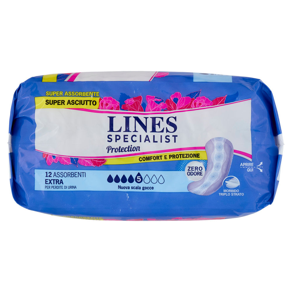 ASSORBENTI PER INCONTINENZA LINES SPECIALIST PROTECTION EXTRA PZ.10+2GRATIS - 3