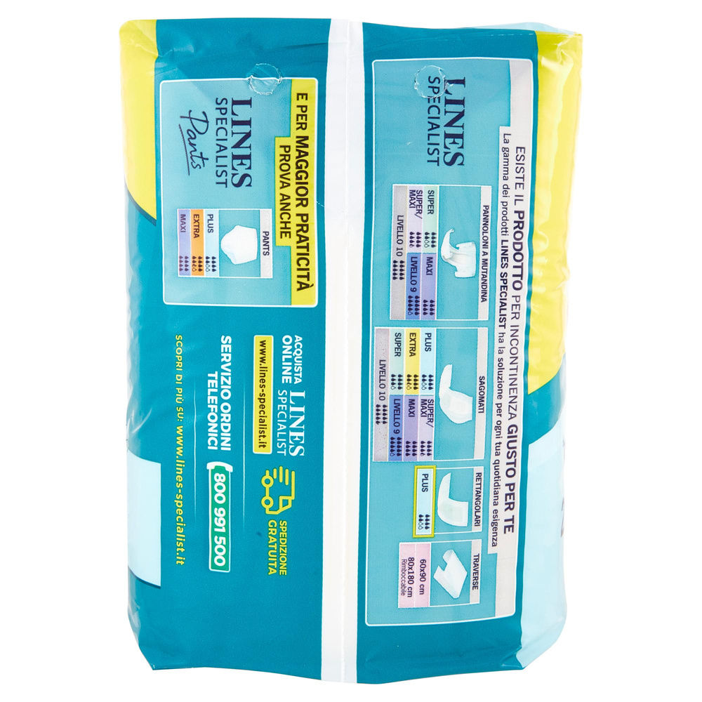ASSORBENTI PER INCONTINENZA LINES SPECIALIST RETTANGOLARE PZ.22+2GRATIS - 5