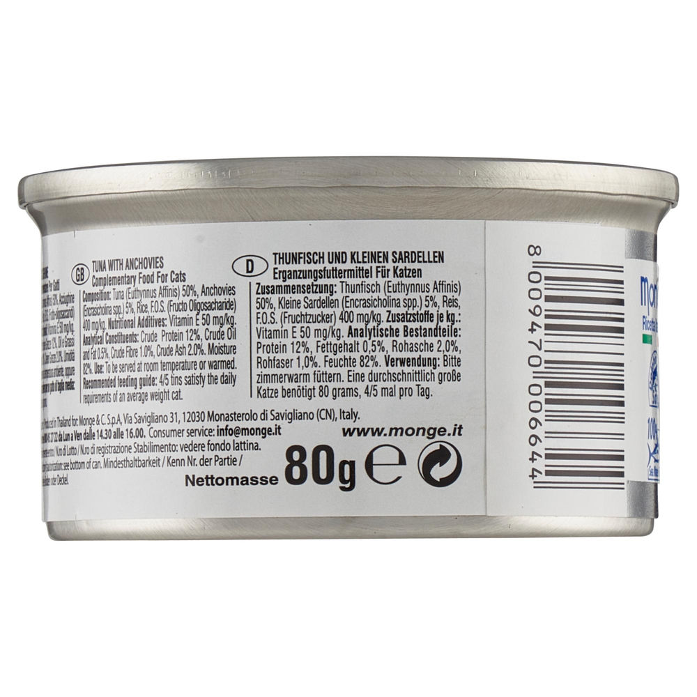 UMIDO GATTO SFILACCETTI TONNO/ALICI LECHAT NATURAL GR 80 - 1
