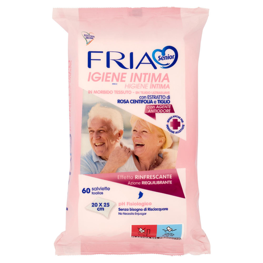 Salviette umidificate fria senior igiene intima pz 60