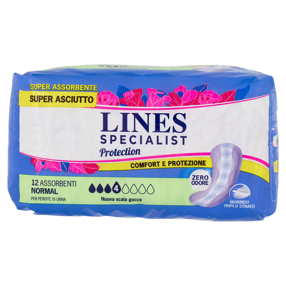 ASSORBENTI PER INCONTINENZA LINES SPECIALIST PROTECTION NORMAL PZ.12 - 0