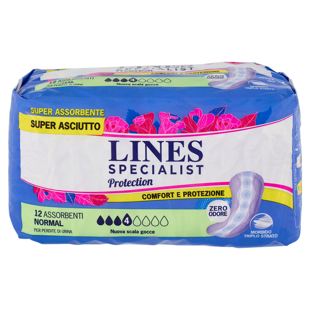 ASSORBENTI PER INCONTINENZA LINES SPECIALIST PROTECTION NORMAL PZ.12 - 5
