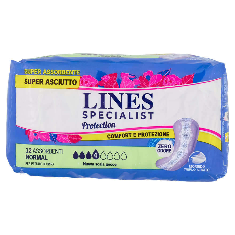 ASSORBENTI PER INCONTINENZA LINES SPECIALIST PROTECTION NORMAL PZ.12 - 6
