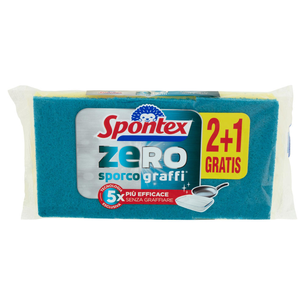 SPUGNA ABRASIVA SPONTEX ZERO PZ.2+1 OMAGGIO - 5