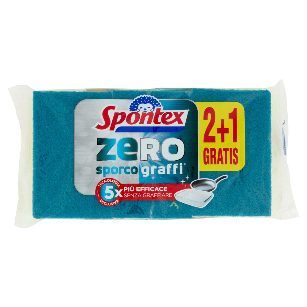 SPUGNA ABRASIVA SPONTEX ZERO PZ.2+1 OMAGGIO - 2
