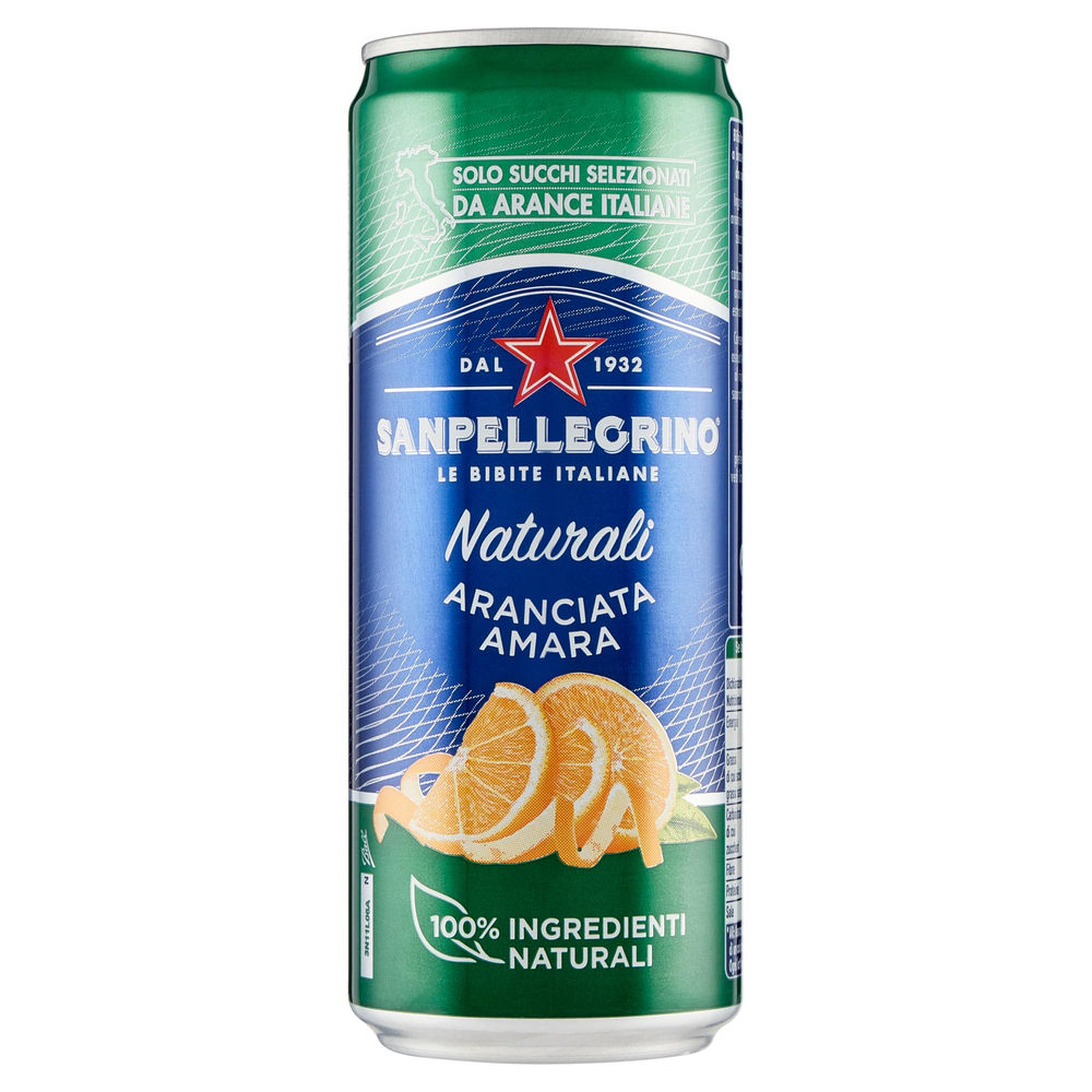 ARANCIATA AMARA NATURALE 100% SANPELLEGRINO LATTINA ML 330 - 0