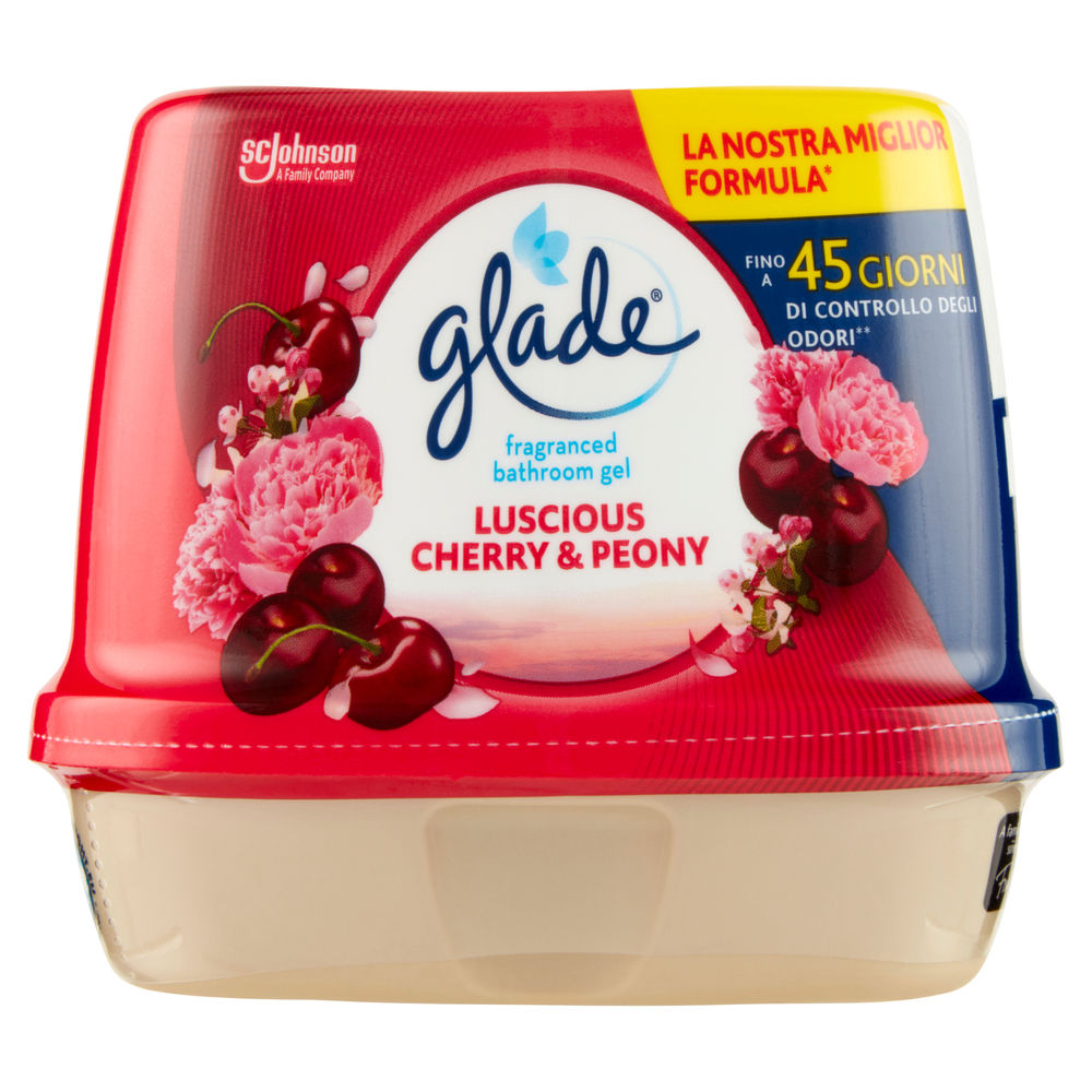 Deodorante ambiente bagno glade fragranced gel peony & cherry g 180 pz.1