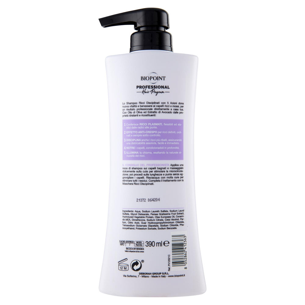 SHAMPOO BIOPOINT HAIR PROGRAM RICCI ML 390 - 2