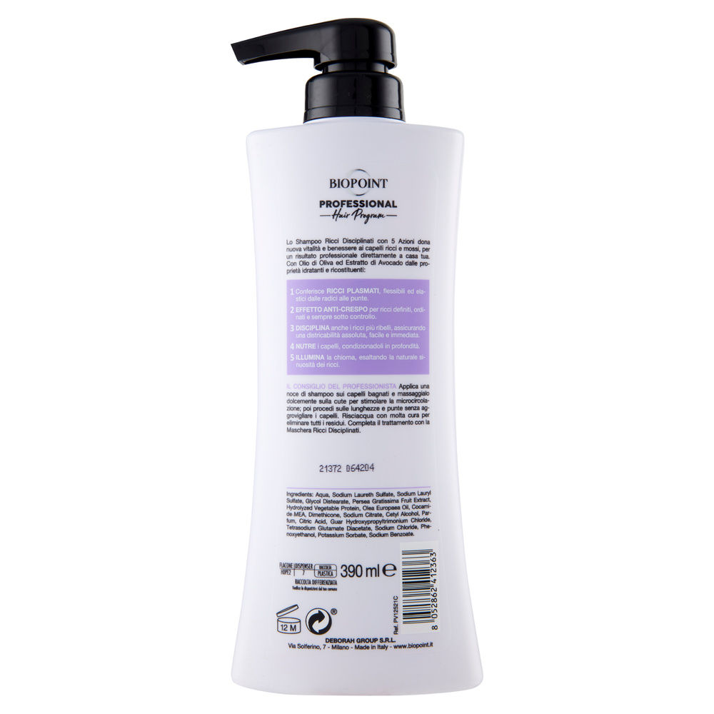 SHAMPOO BIOPOINT HAIR PROGRAM RICCI ML 390 - 6
