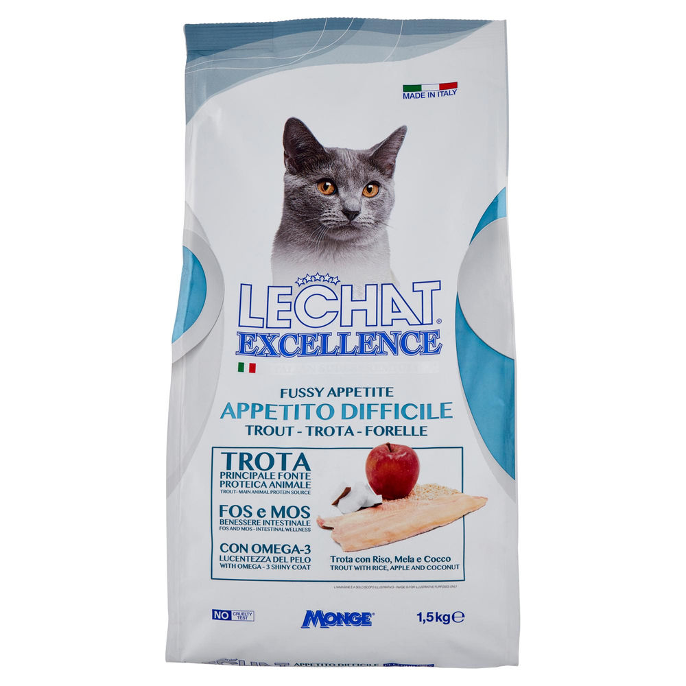 SECCO GATTO LECHAT EXCELLENCE APPETITO DIFFICILE TROTA KG 1,5 - 0