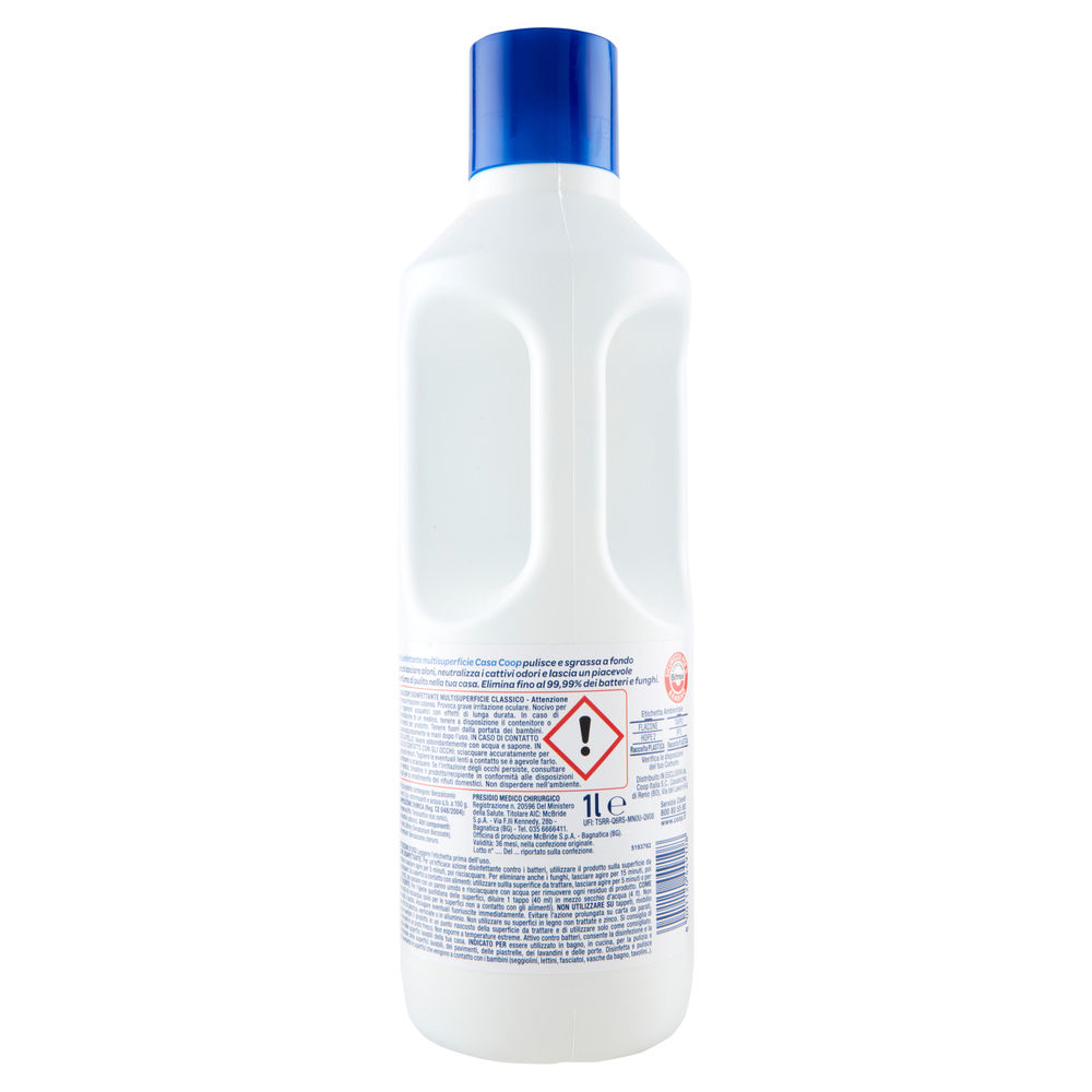 DISINFETTANTE MULTISUPERFICIE CLASSICO PMC COOP CASA L 1 - 1