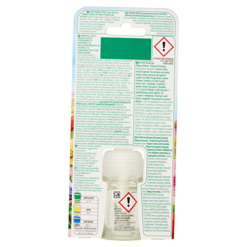 DEODORANTE AMBIENTI AIR WICK ELETTRICO RICARICA PRIMAVERA ML 19 - 1