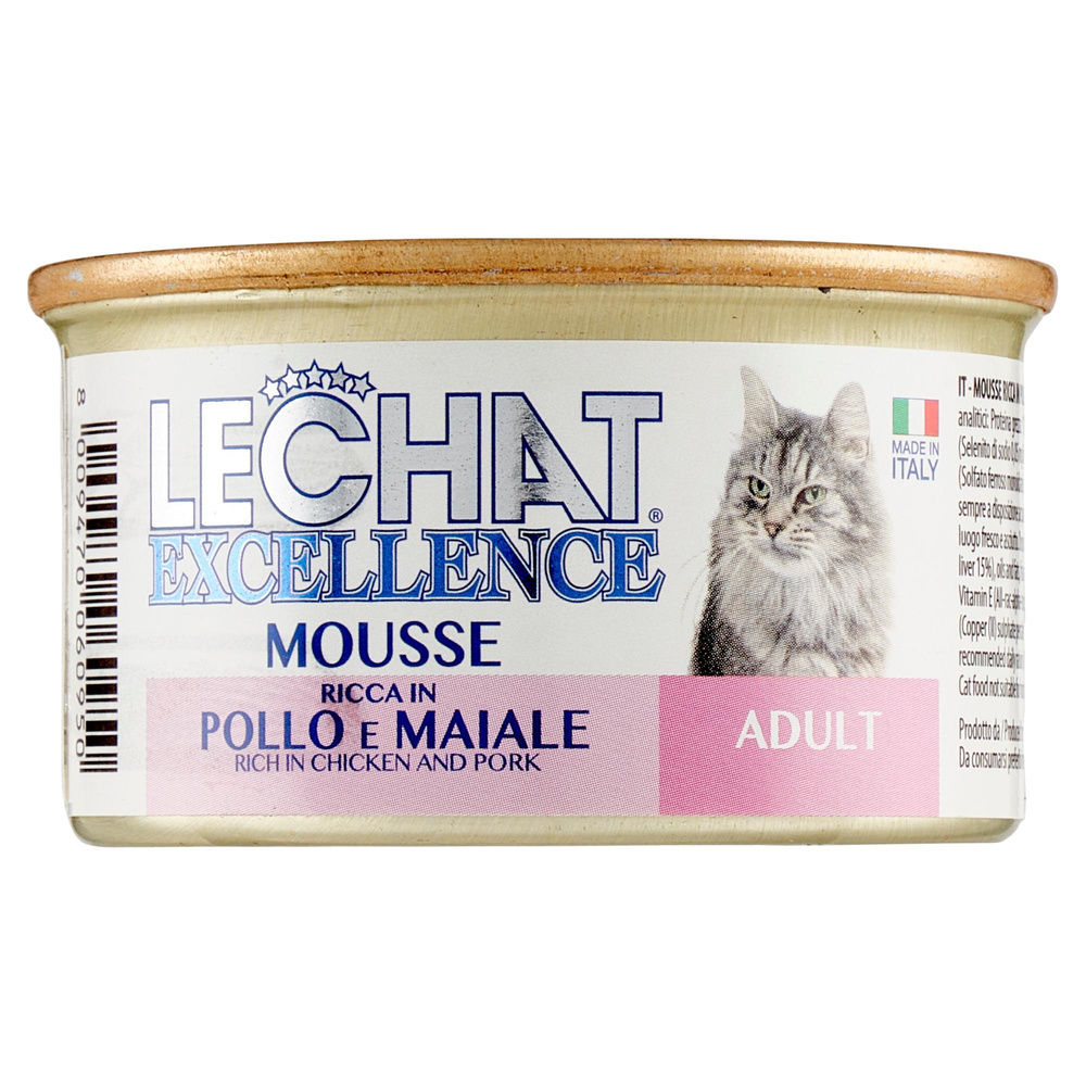 MOUSSE GATTI ADULTI AL POLLO E MAIALE LECHAT G 85 - 3