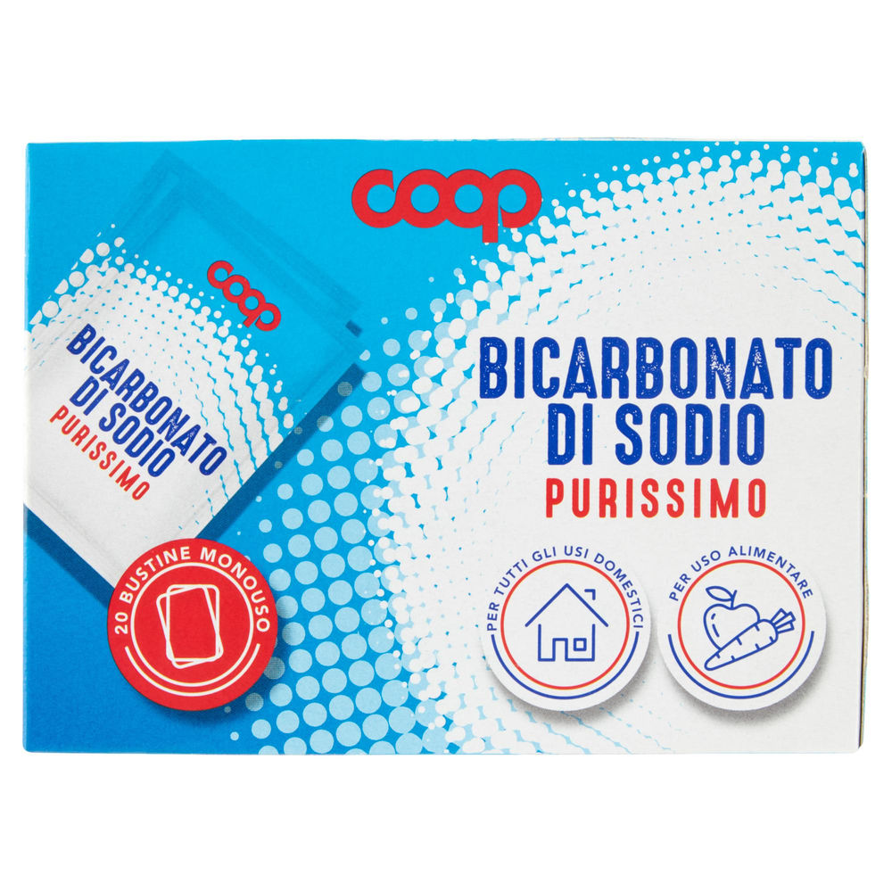 Bicarbonato di sodio purissimo bustine monodose coop scatola g 10 x 20