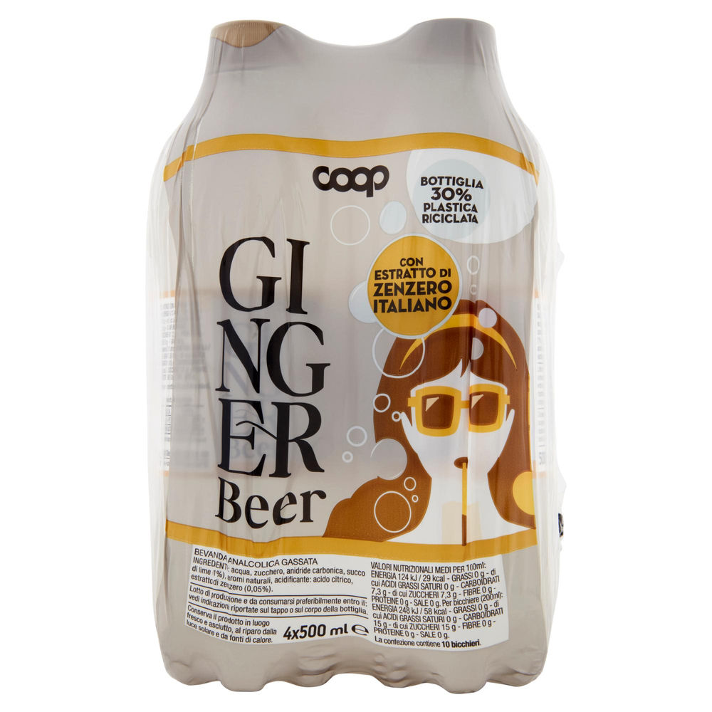GINGER BEER SENZA EDULCORANTI COOP RPET 30% ML 500 X 4 - 0