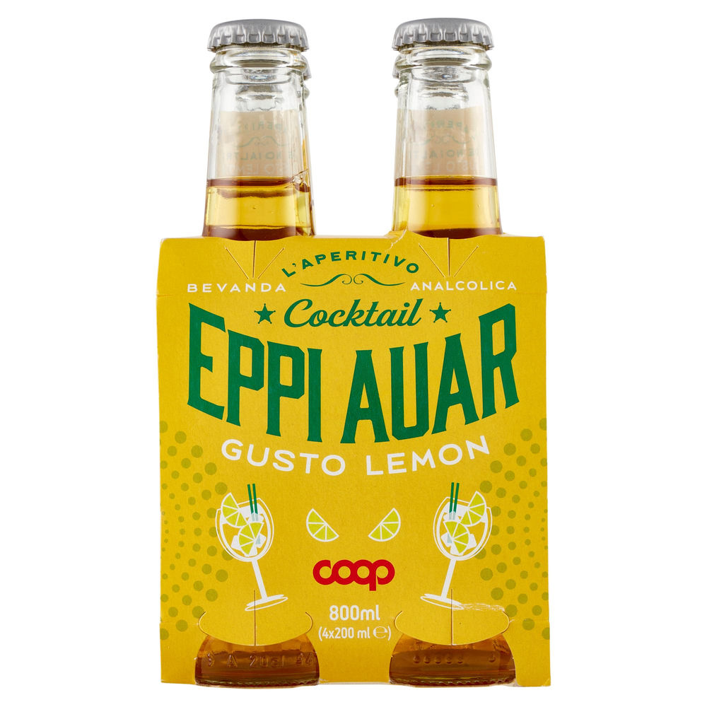 APERITIVO ANALCOLICO BITTER AL LIMONE EPPI AUAR COOP CLUSTER ML 200 X 4 - 1