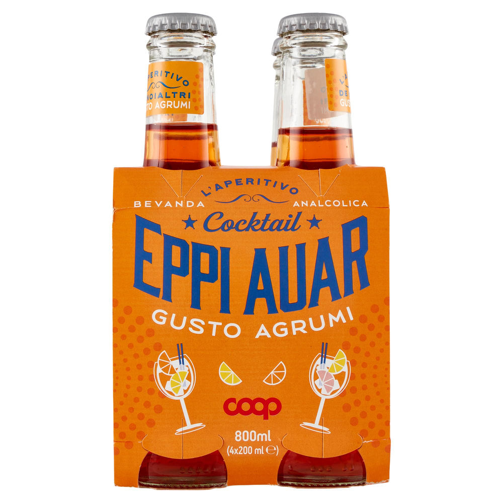 APERITIVO ANALCOLICO AGLI AGRUMI EPPI AUAR COOP CLUSTER ML 200 X 4 - 1