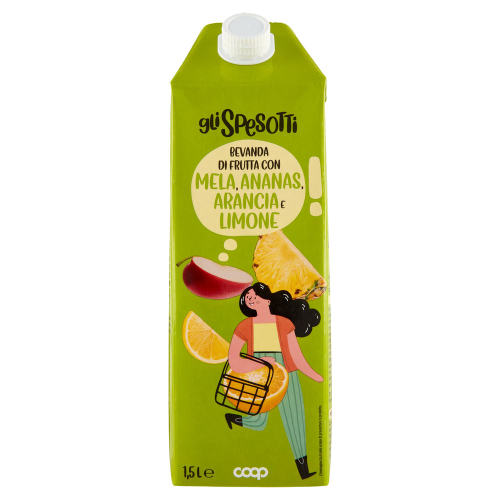 SUCCO MULTIVITAMINICO MULTIFRUTTI GLI SPESOTTI COOP BRICK TGA L 1,5 - 0