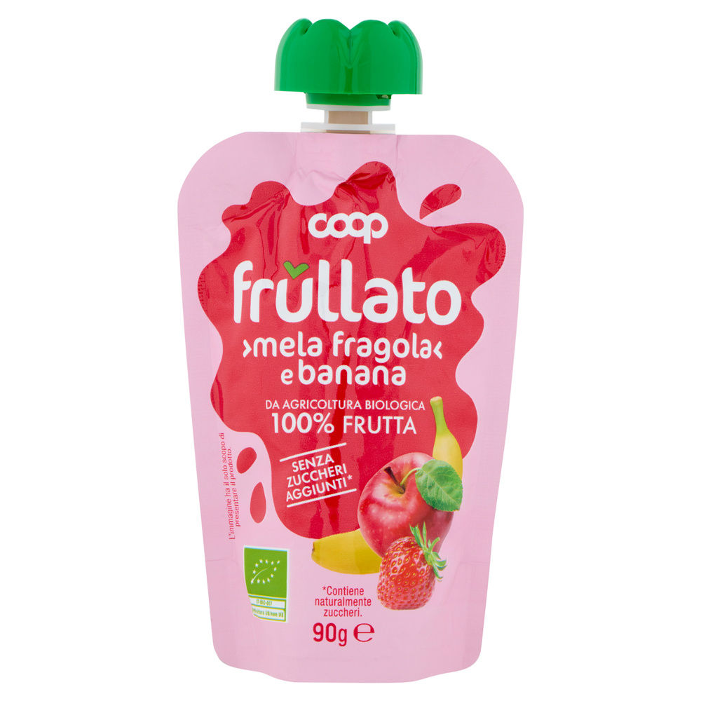 FRULLATO 100% MELA-FRAGOLA-BANANA BIOLOGICO COOP DOY-PACK ML 90 - 0