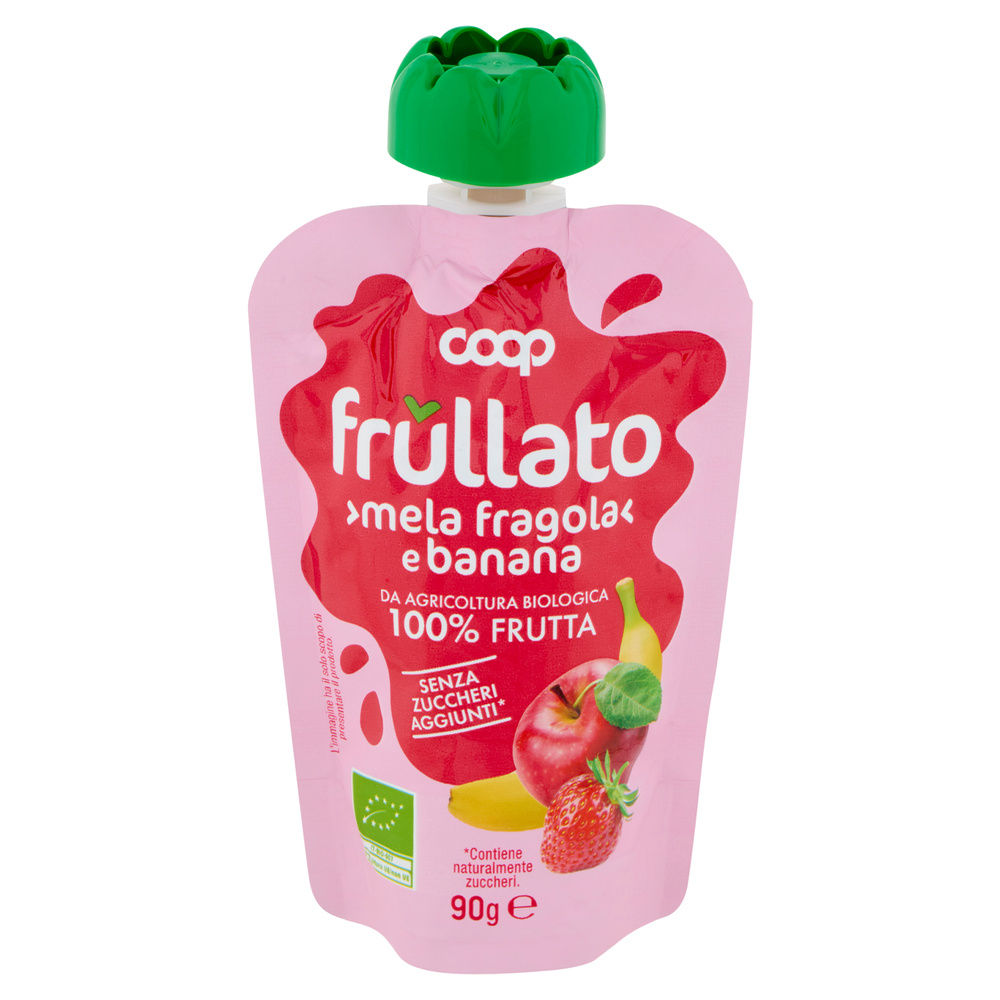 FRULLATO 100% MELA-FRAGOLA-BANANA BIOLOGICO COOP DOY-PACK ML 90 - 10