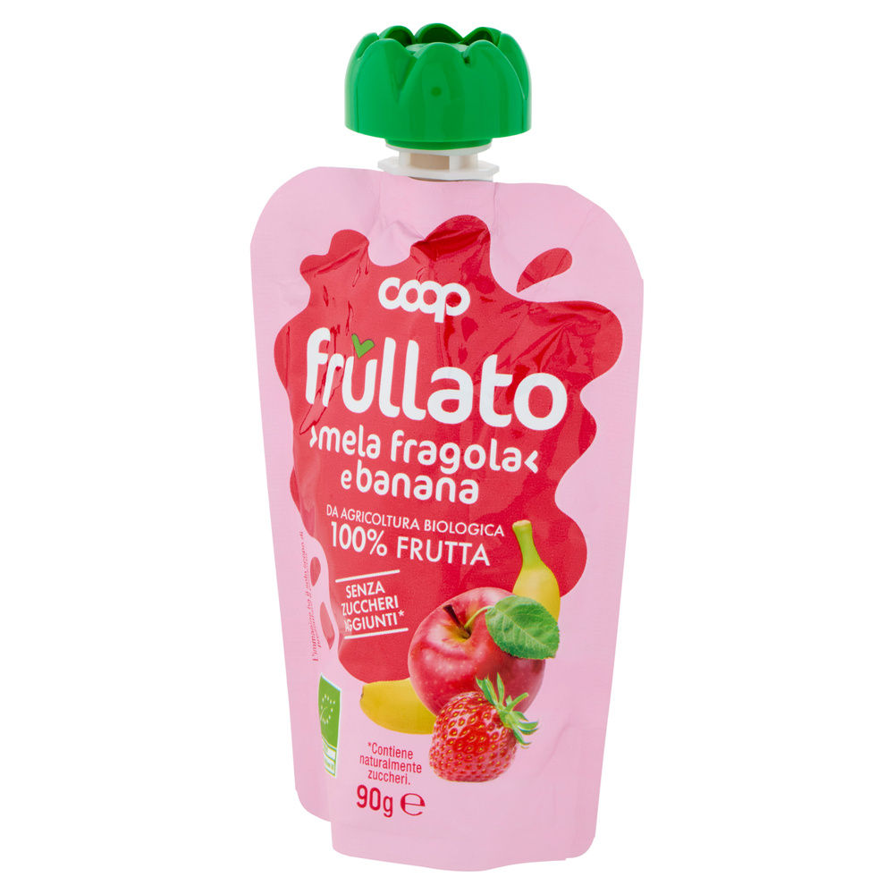 FRULLATO 100% MELA-FRAGOLA-BANANA BIOLOGICO COOP DOY-PACK ML 90 - 3
