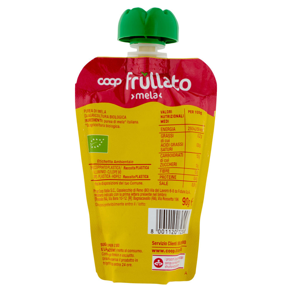 FRULLATO 100% MELA BIOLOGICO COOP DOY-PACK ML 90 - 7