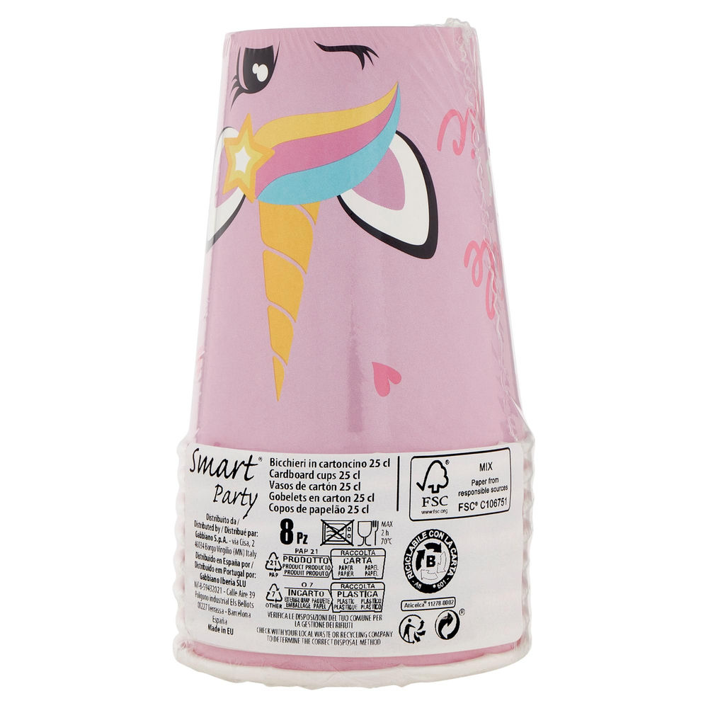 BICCHIERI UNICORN N.CART SMART PZ.8 - 0