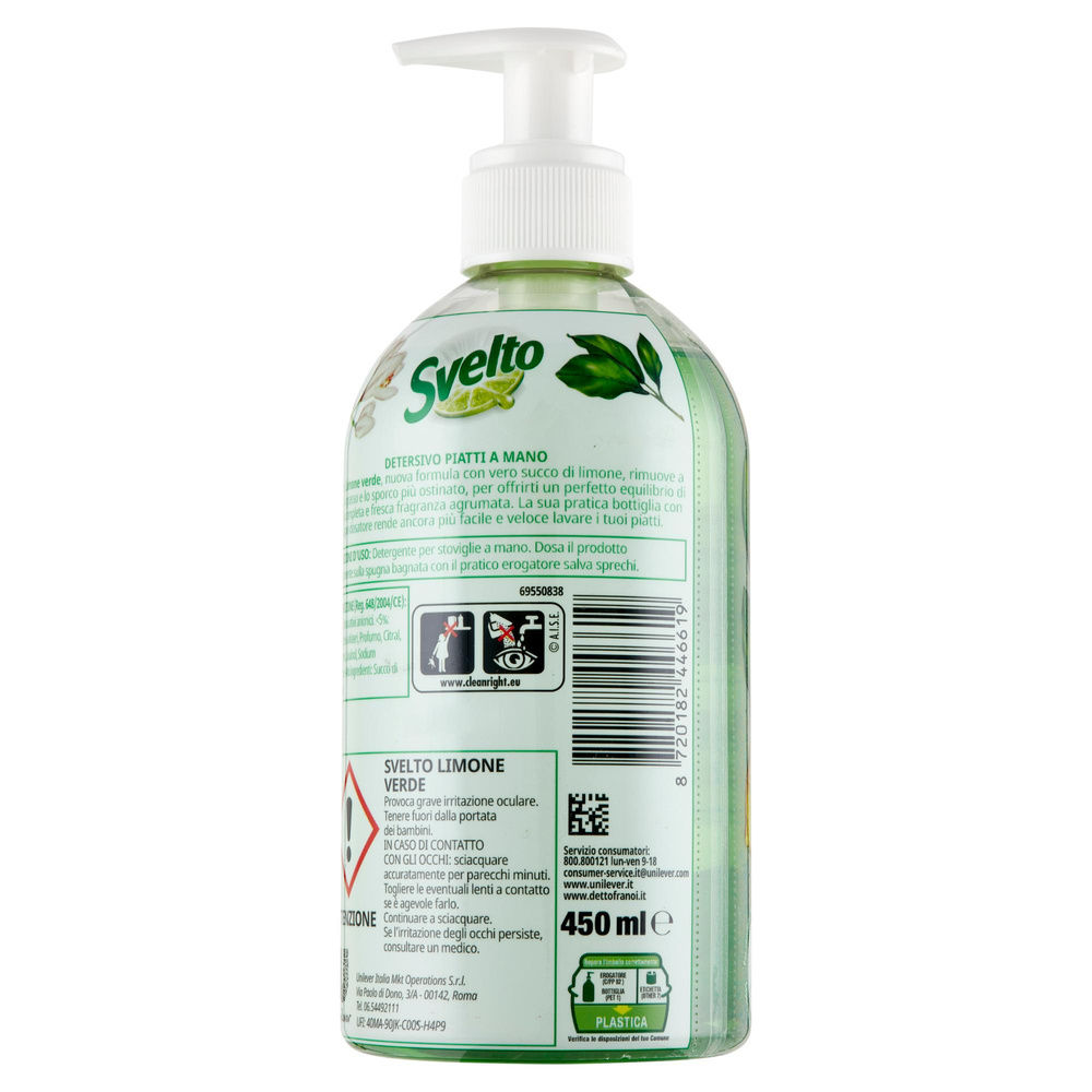 DETERSIVO PIATTI SVELTO LIMONE PUMP ML 450 - 2