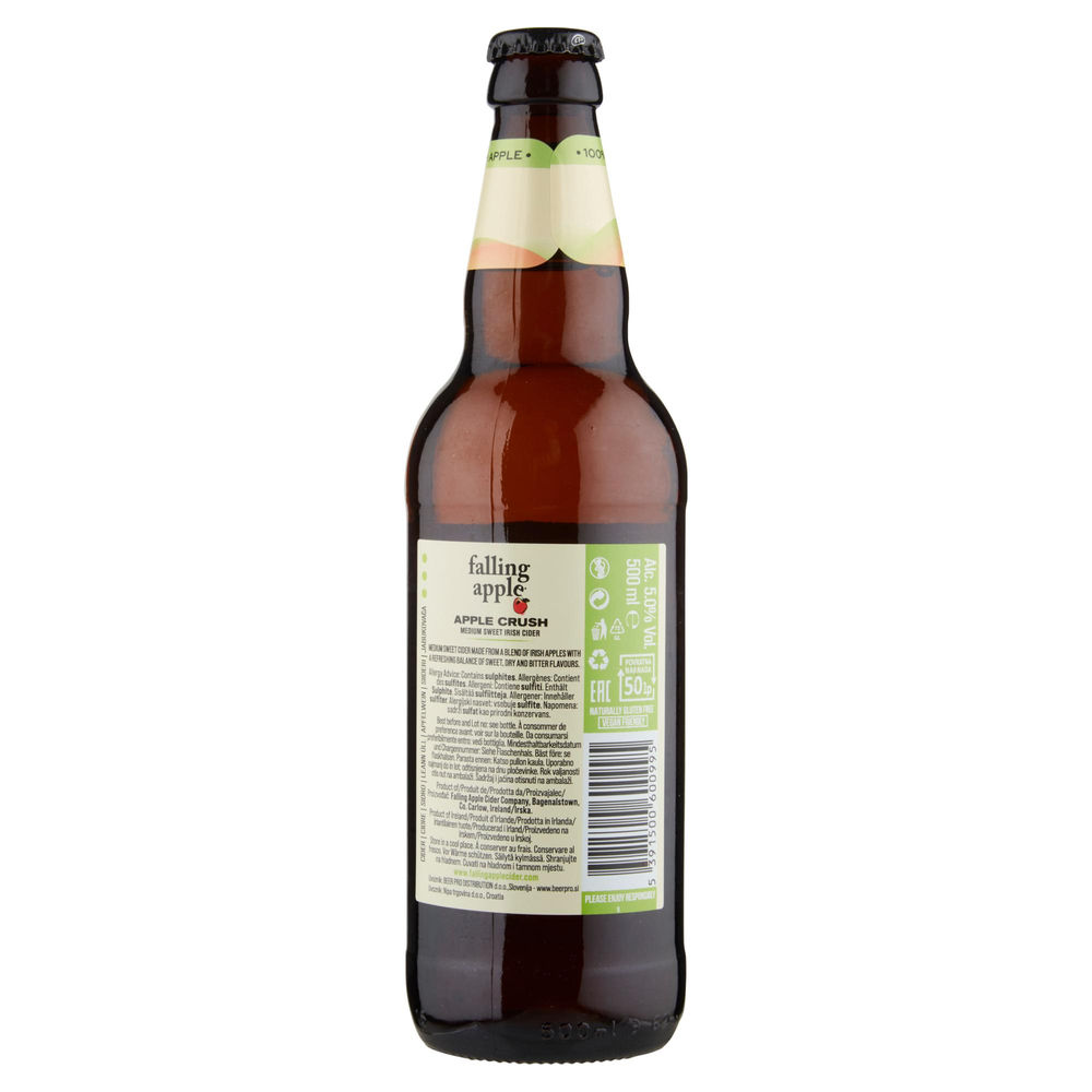 FALLING APPLE CIDER MEDIUM GRAVITY 5 GRADI BOTTIGLIA ML 500 - 1